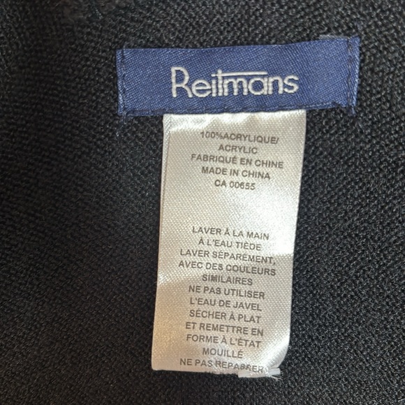 REITMANS One Size Ruffled Asymmetrical Open Front Sweater - Picture 7 of 10